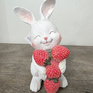 Easter Bunny Holding Strawberries Easter decor 2026